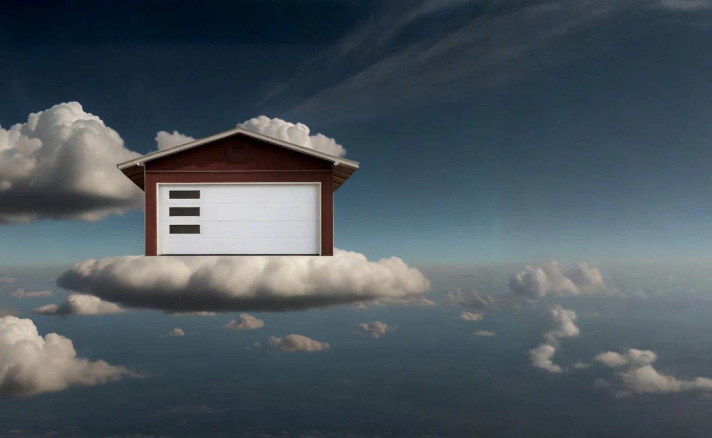 Modern Home with Garage Doors